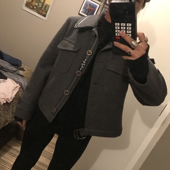 EMPORIO ARMANI Grey Wool Jacket - Picture 8 of 8